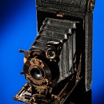 No. 1 Pocket Kodak Junior with Blue and Yellow Gels